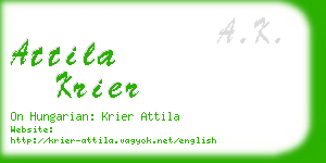 attila krier business card